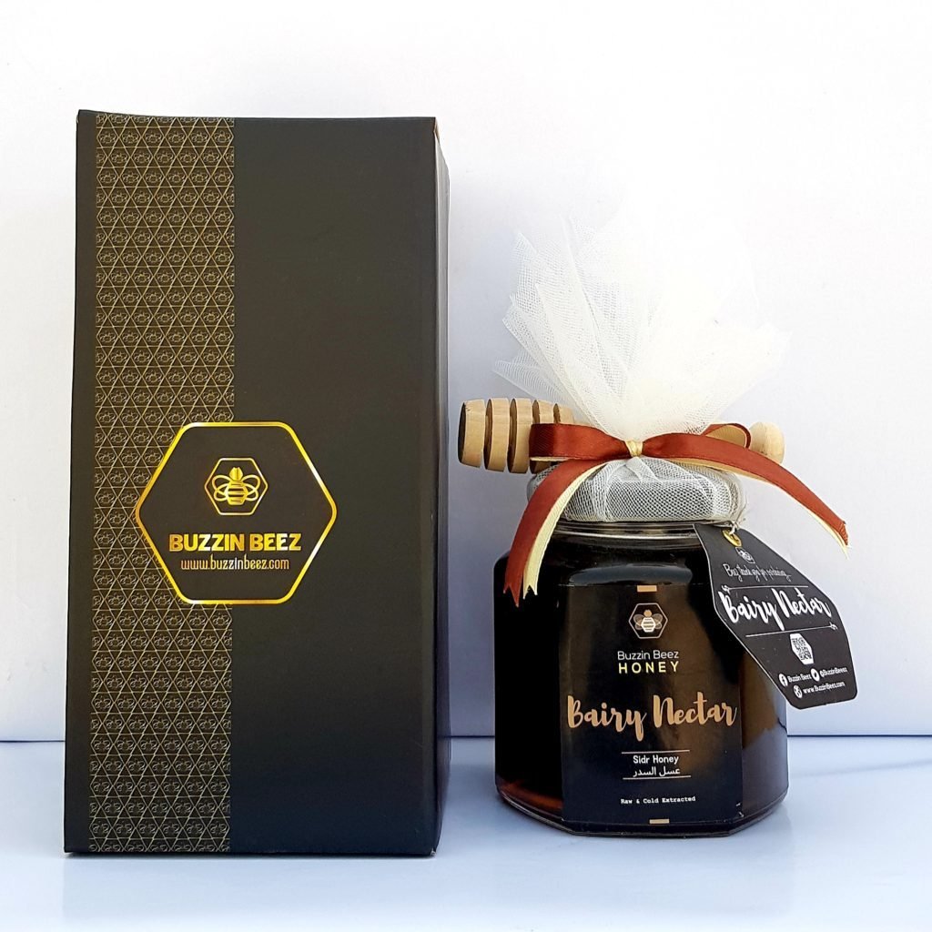 Bairy Nectar Sidr honey jar with gift box