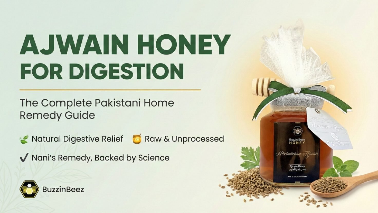 Herbalicious Ajwain honey with ajwain seeds