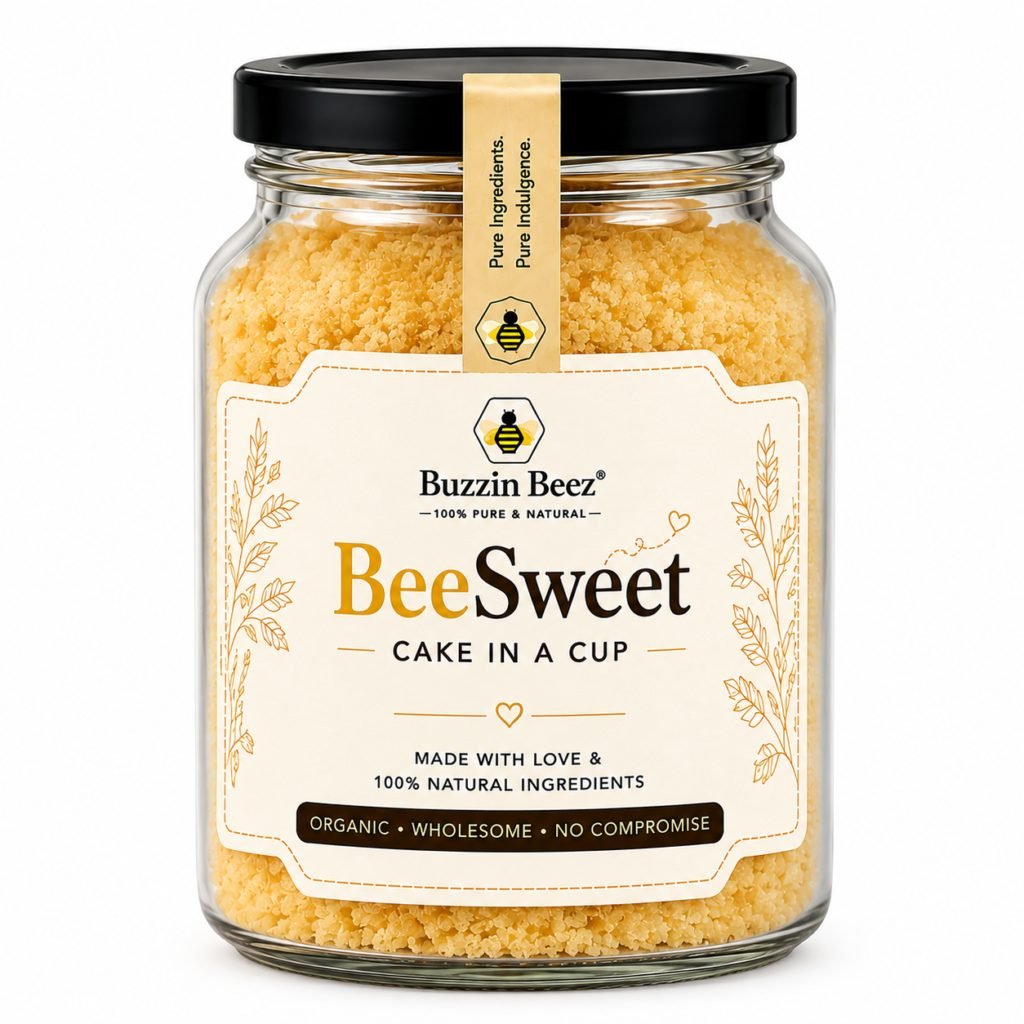 BeeSweet honey cake in a cup, plain flavour